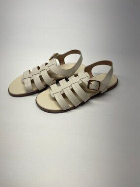 Cole Haan Womens FlynnIvory Leather Fisherman Sandal Sz 9.5 B